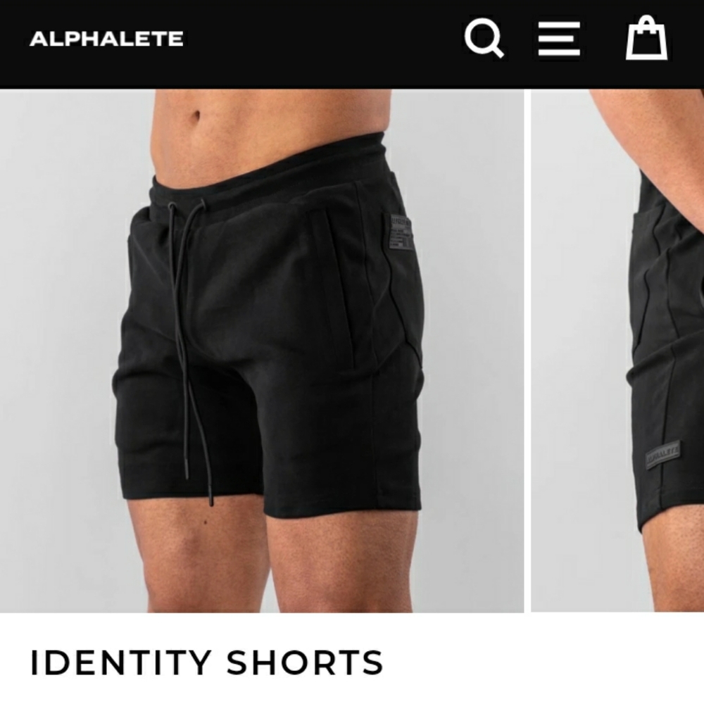 Black alphalete identity shorts new